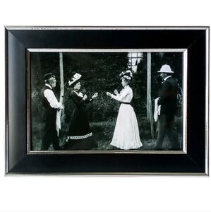 Vintage Victorian Female Fist Fist Retro Werid Fighting Vicyorian Women Framed